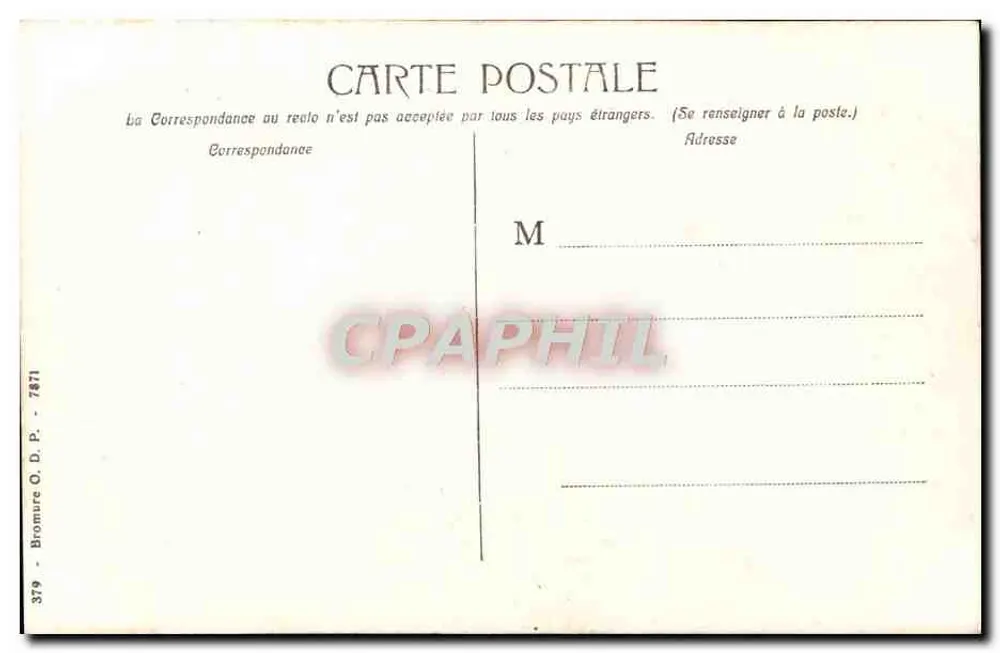 Périgueux — Casa Estignard — Bromure O.D.P. n° 379 - Verso