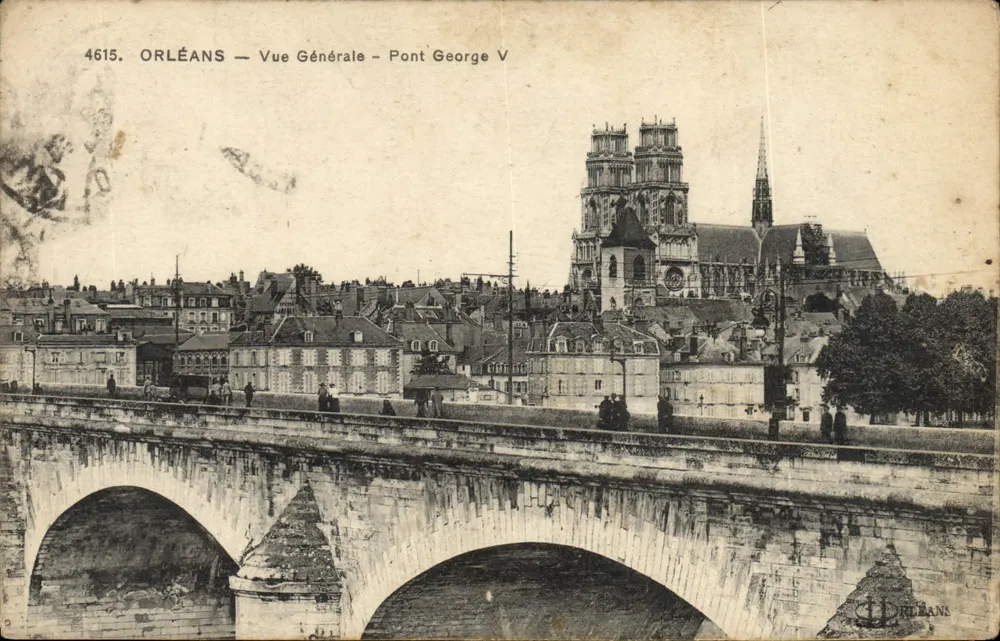 Orléans — Vista Generale — Ponte George V — Imp. Orléans 4615 - Recto