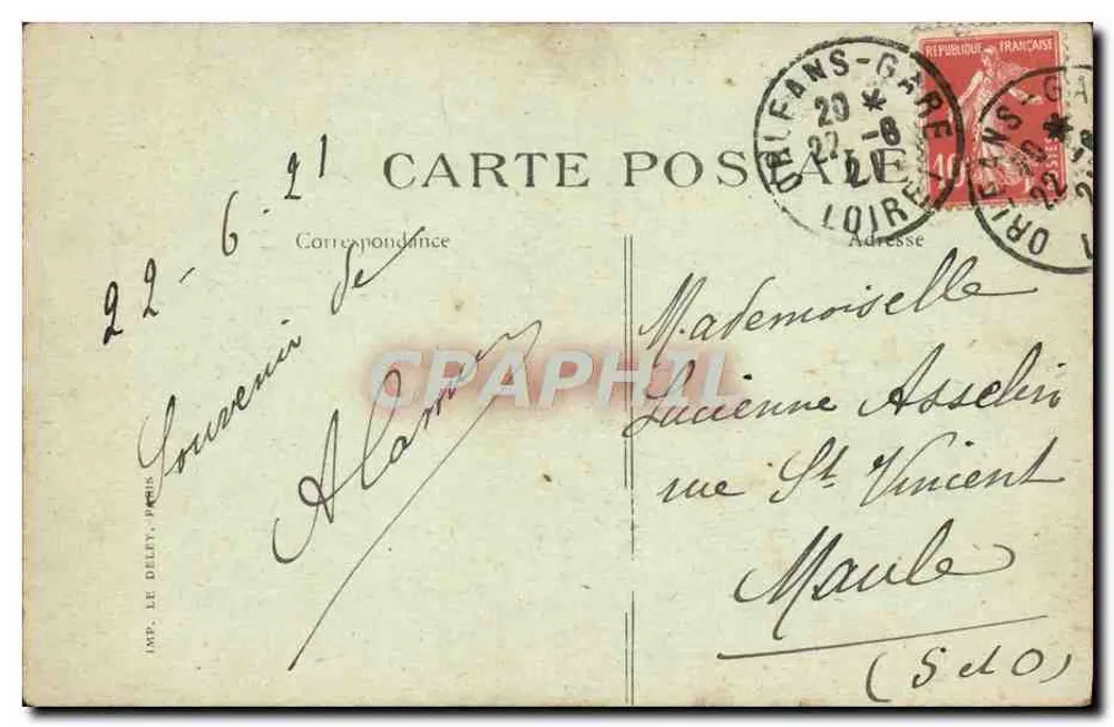 Orléans — Vista Generale — Ponte George V — Imp. Orléans 4615 - Verso