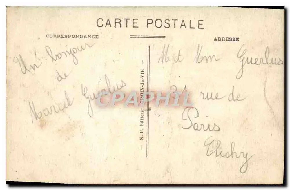 Croix-de-Vie bei Sion (Vendée) — Ein Gruppe von Felsen — Verlag N.P. - Rückseite