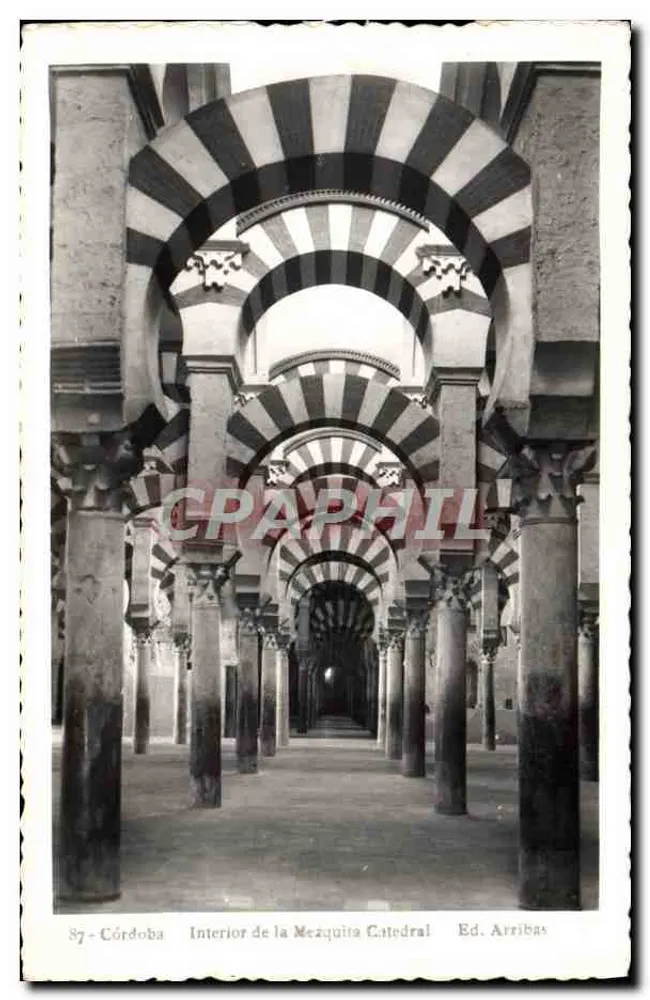 Córdoba — Innenansicht der Mezquita-Cathedrale — Verlag Arribas n°87 - Vorderseite