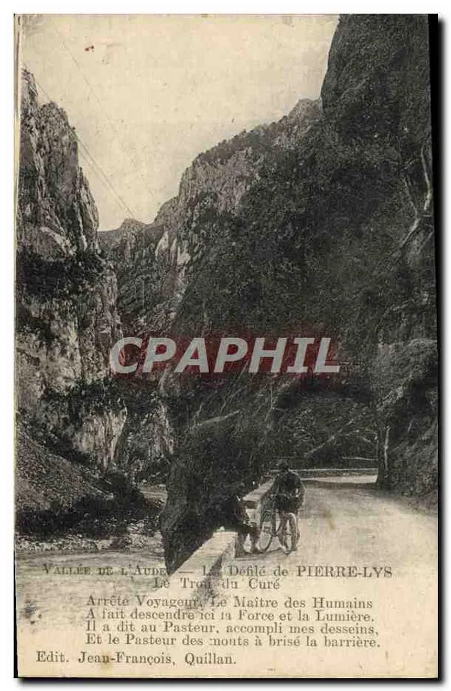 Valley of Aude — Pierre-Lys Pass — The Curé's Hole — Edit. Jean-François, Quillan - Vorderseite