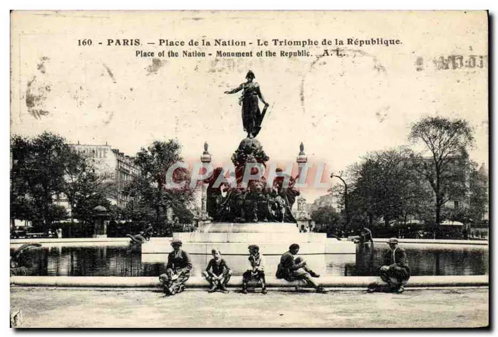 Paris - Place de la Nation - Le Triomphe de la République - A.L. Nr. 160 - Vorderseite