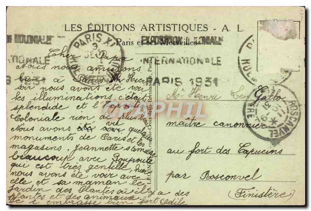 Paris - Place de la Nation - Le Triomphe de la République - A.L. Nr. 160 - Rückseite