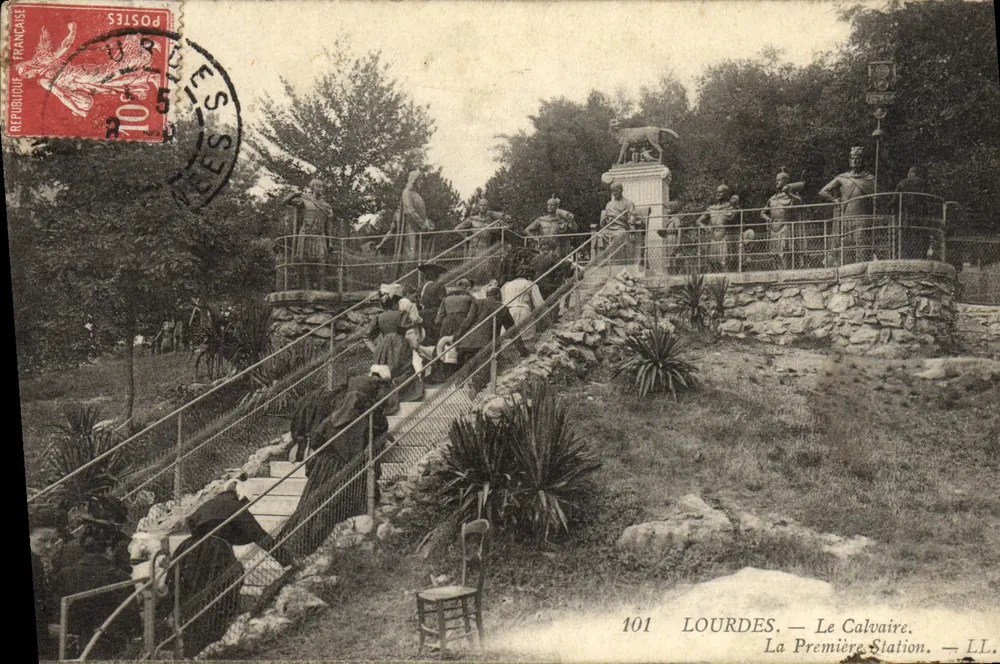 Lourdes — Der Calvary. Die erste Station. — LL. — N° 101 - Vorderseite