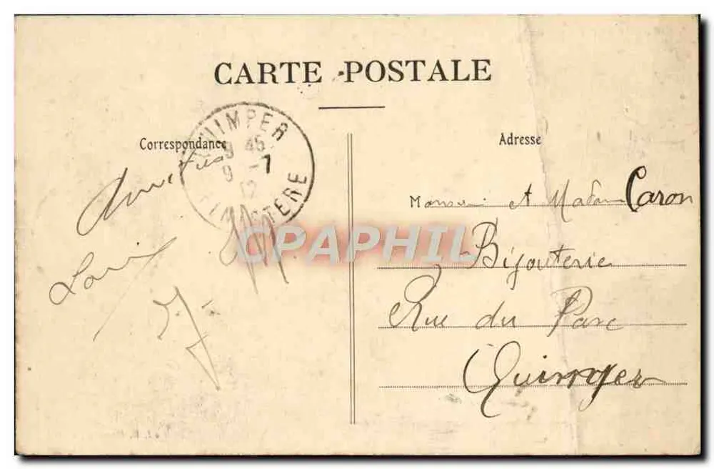 Viaduc de Souzin mi-côte de Bon-Repos — vue du viaduc avec train en mouvement — éditeur R. Hanne, S.-B. n° 4208 - Rückseite