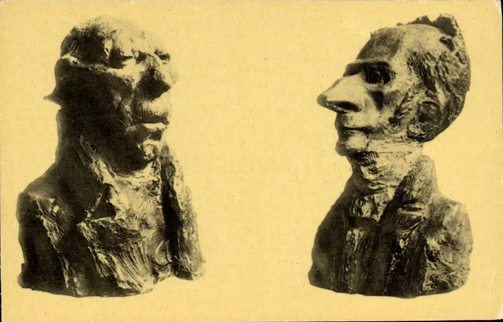 Bustos de Fulchiron e Lefèbvre — DAUMIER (Honoré) — Editora Fernand Nathan, Paris, n° 403 - Frente
