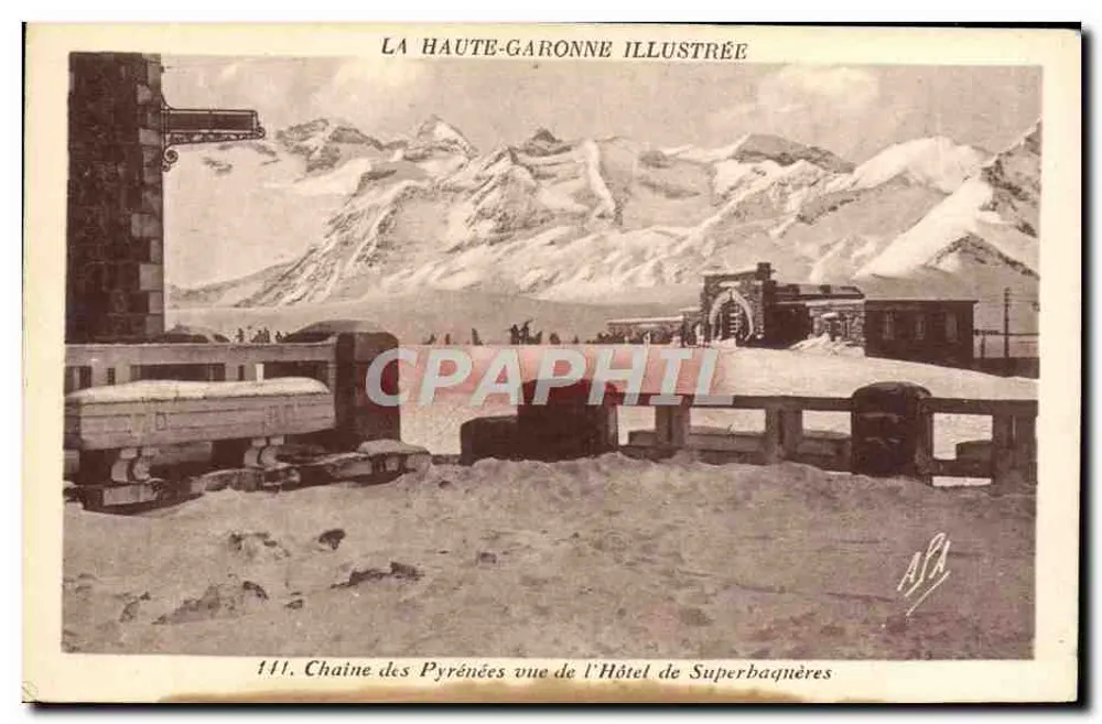 Chaîne des Pyrénées vue de l'Hôtel de Superbagnères — La Haute-Garonne Illustrée, n°141 - Recto