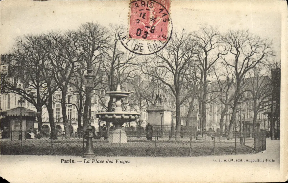 Parijs — Place des Vosges — L. J. & Cie, Angoulême-Parijs - Voorkant