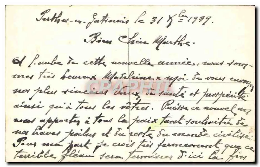 Goed jaar — vogel en geluksschaar — uitgever Noyer n°1122 - Achterkant