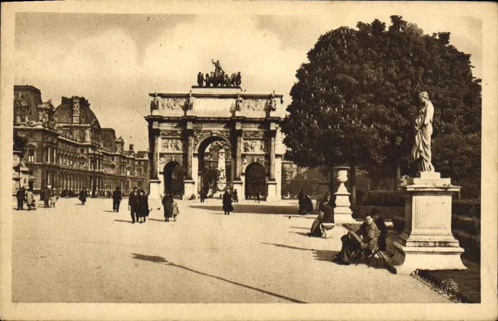 Das Louvre-Palast und der Carrousel — Verlag E. Doug - Vorderseite