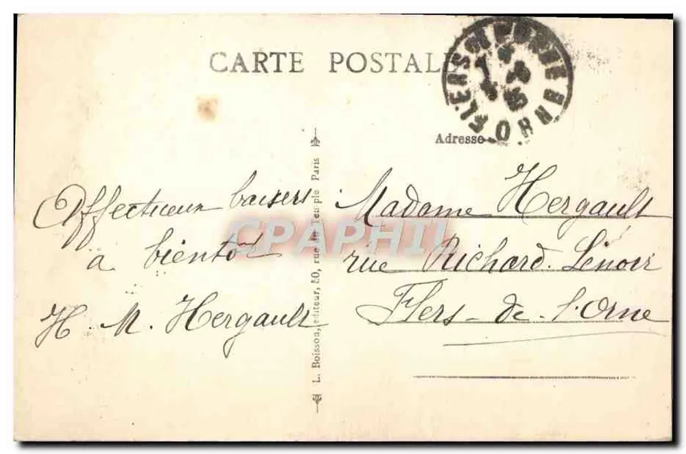 Paris-Montmartre — Die Basilika des Heiligen Herzens und die monumentale Treppe — J.H. Nr. 313 - Rückseite