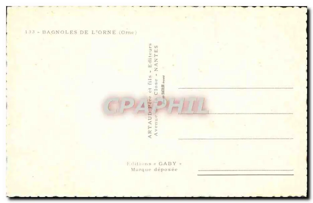 Bagnolés-de-l'Orne — Die Turm von Bonvouloir — Éditions Gaby - Rückseite