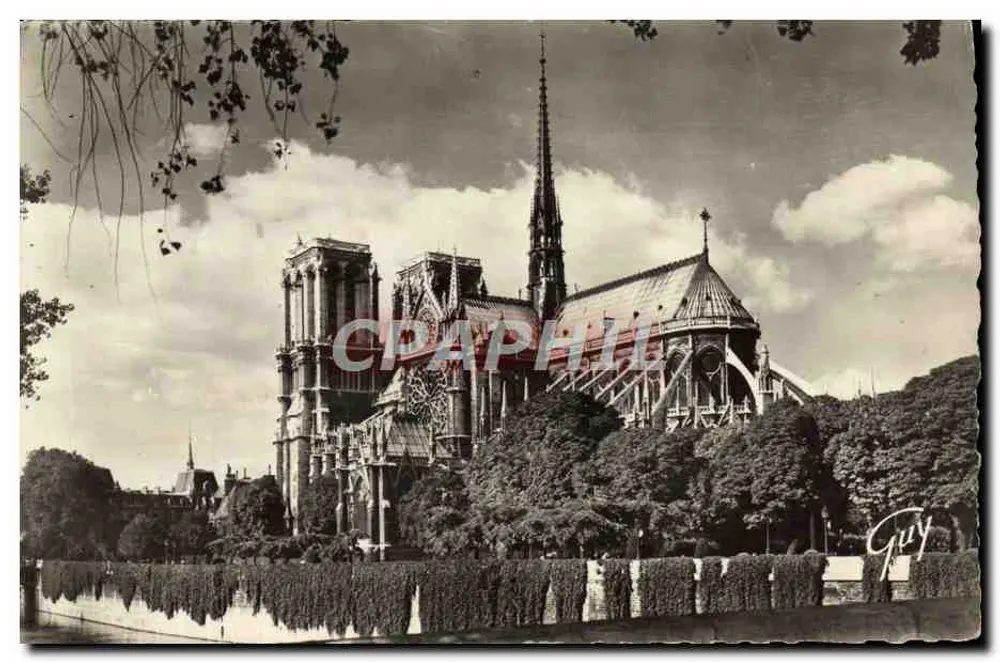 Notre-Dame de Paris — Vista da abside — Editor Guy, n°326 - Frente