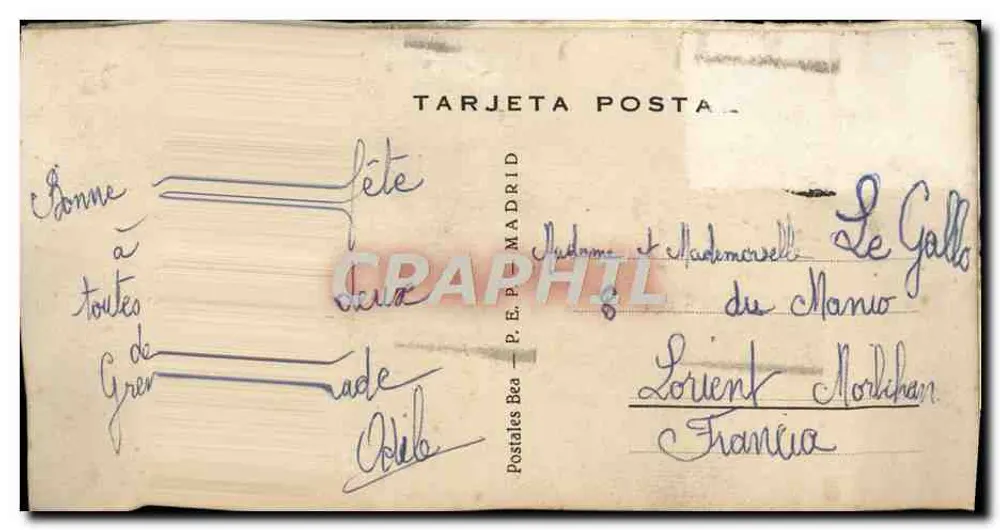 Andalucía — danseuse en costume rouge et toréador — éditeur Albarráza - Rückseite