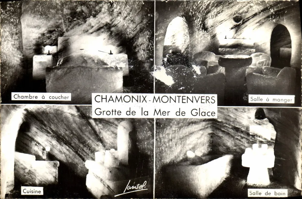 Chamonix-Montenvers — Gruta da Mer de Glace — editor Lansop, número de série não visível - Frente