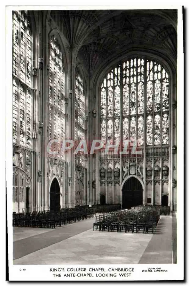 King's College Chapel, Cambridge — Der Ante-Chapel im Westen — Stearns, Cambridge - Vorderseite