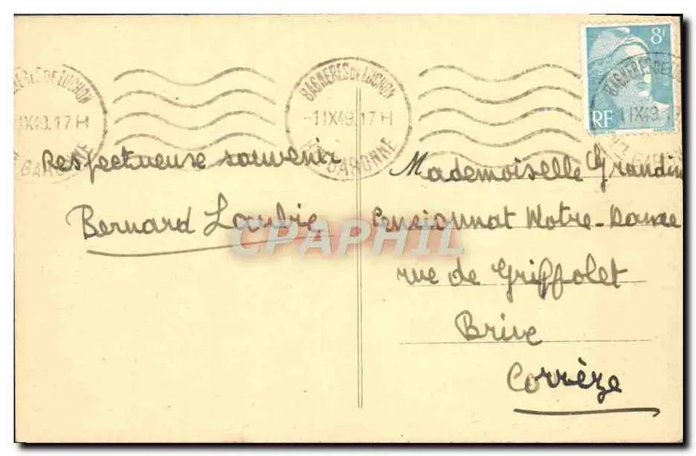 Luchon - Das Hospiz und der Hafen von Vérasque — P. Labouche Frères, Toulouse, Nr. 17 - Rückseite