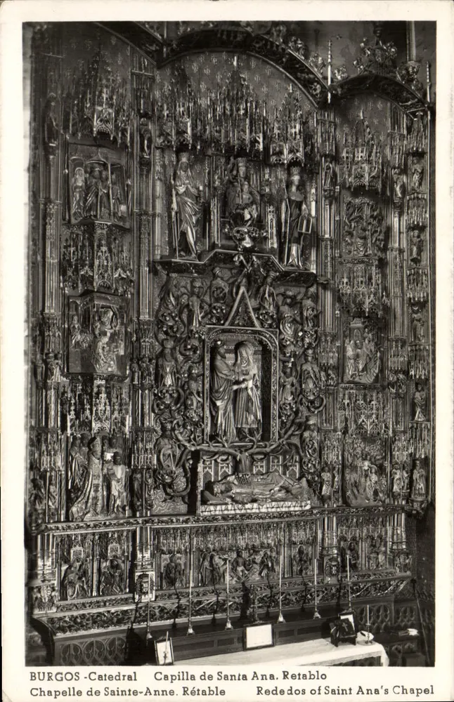 Burgos - Kathedrale - Retabel der Kapelle der Heiligen Anna - Vorderseite