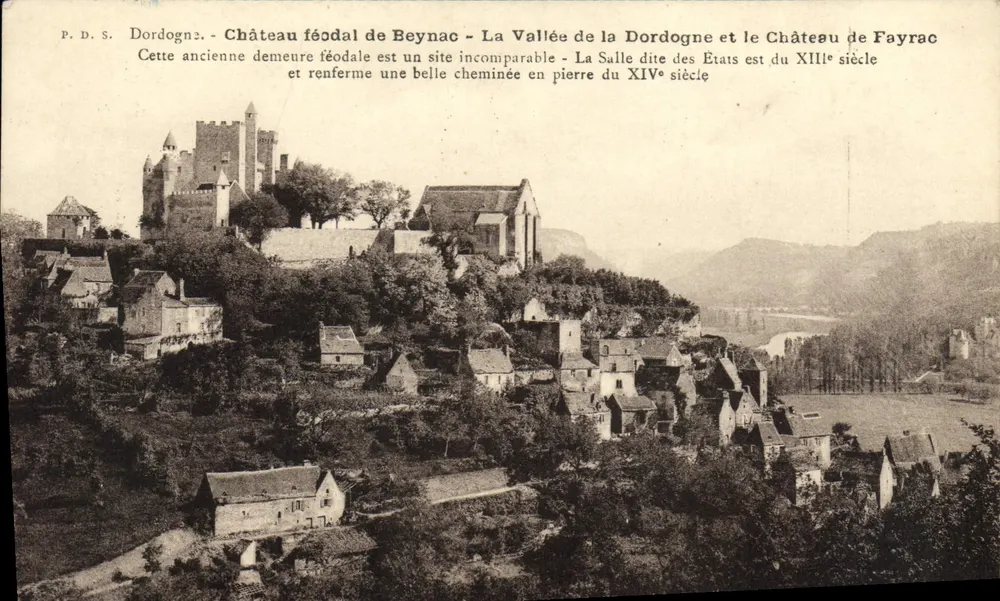Burg Beynac — Die Schlucht der Dordogne und das Schloss Fayrac — P.D.S. Dordognz - Vorderseite