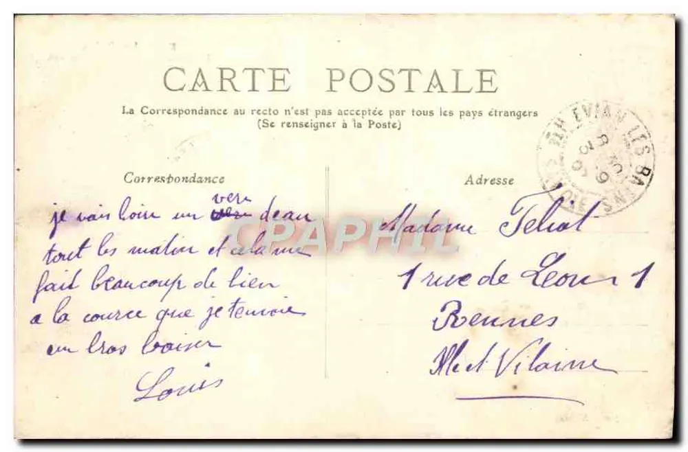 Evian-les-Bains — Buvette da Fonte Cachat — J.B. No 110 - Verso