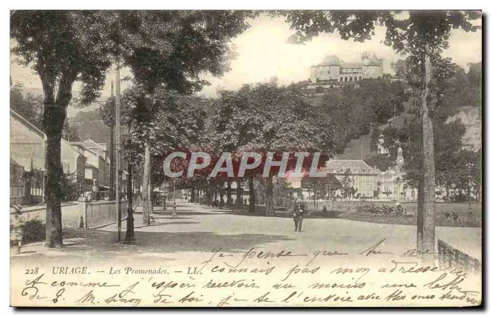 Uriage - Les Promenades — LL. — Editor LL, n° 228 - Frente
