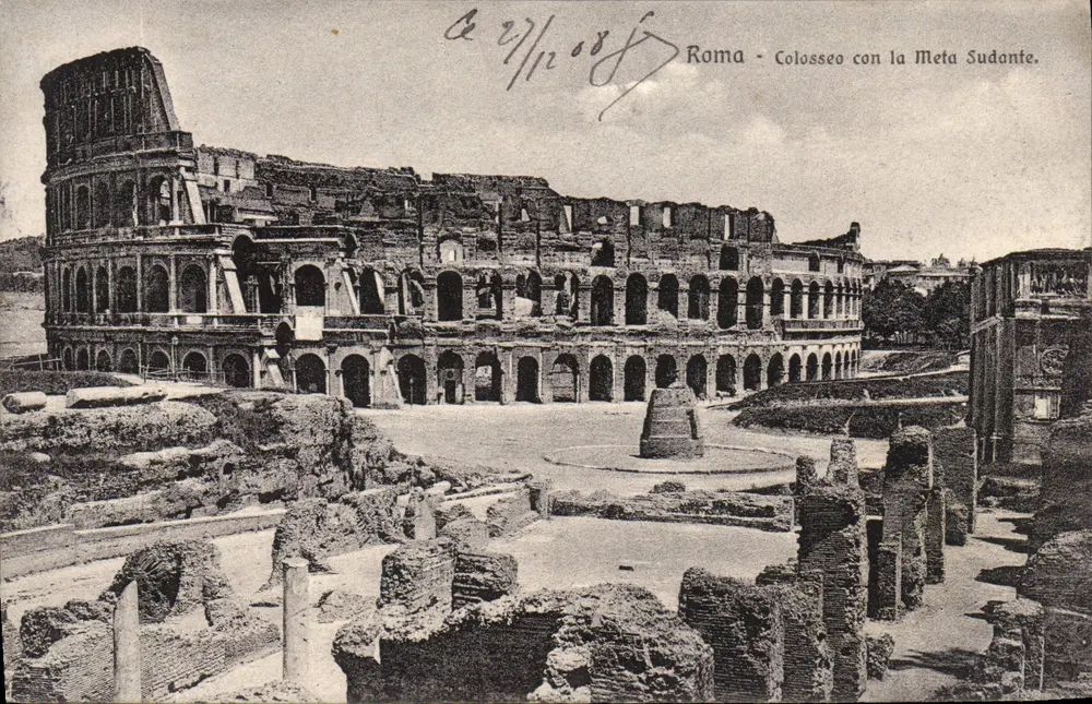 Roma - Coliseu com a Meta Sudante — Edit. Brunner & C., Como e Zürich - Stab. ellografico, n° 6198 - Frente