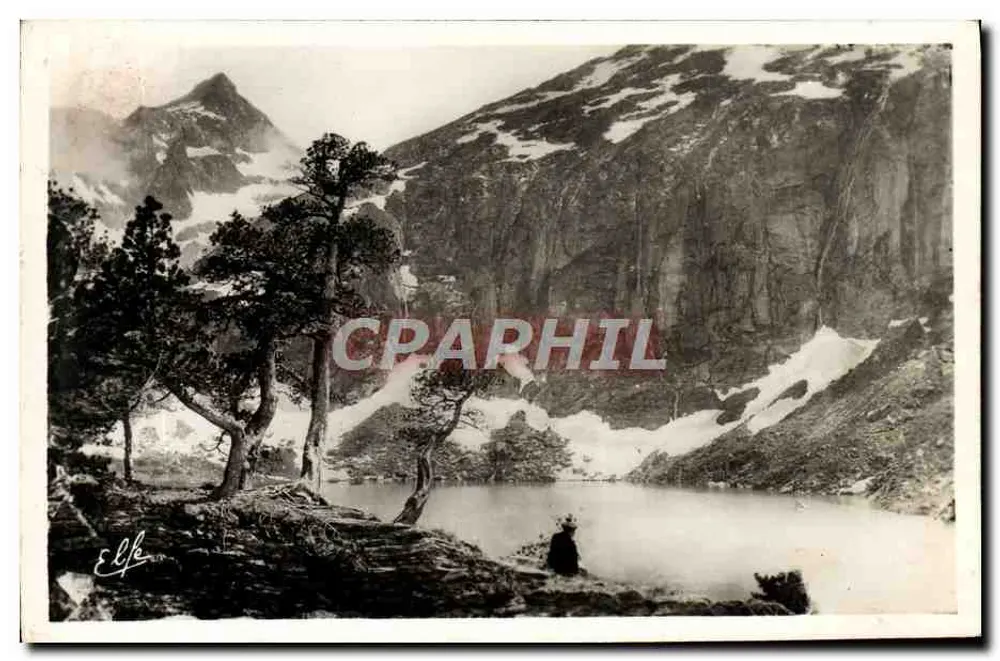 Lago de Espingo — Pirineus — Editor Labouche Frères - Frente