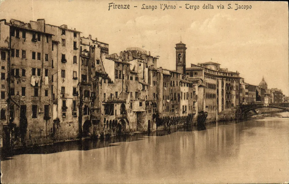 Florenz - Along the Arno - Rückseite der Via S. Jacopo — unbekannter Verlag, Seriennummer nicht sichtbar - Vorderseite