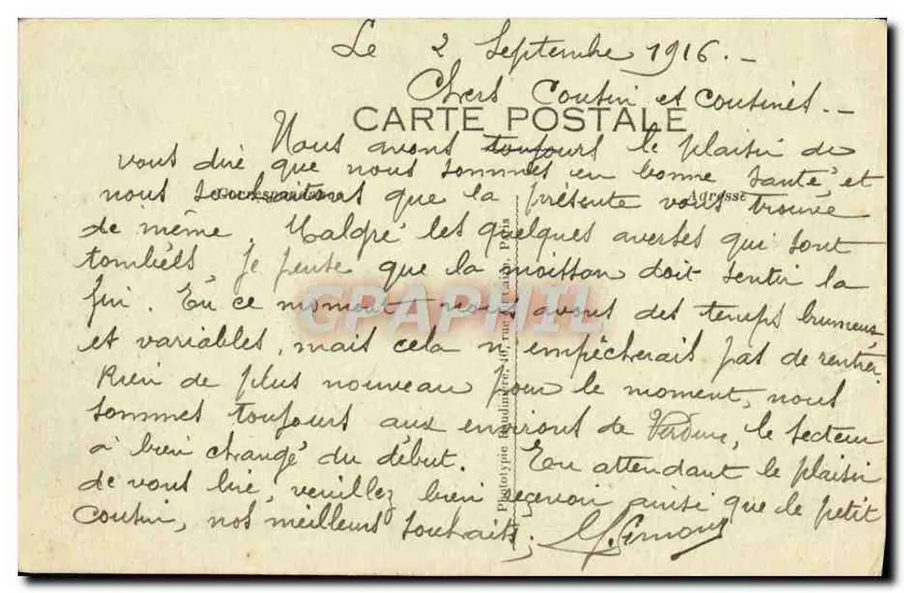 Verdun — Bombardement — Ruinen nahe der Kathedrale — Phot-Express - Visé Paris 1016 - Rückseite