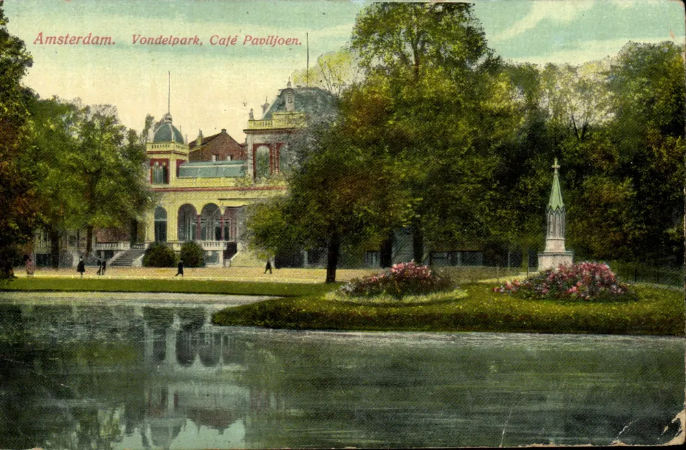 Amsterdam. Vondelpark, Café Paviljoen — editor no visible, n° de serie 27 - Anverso