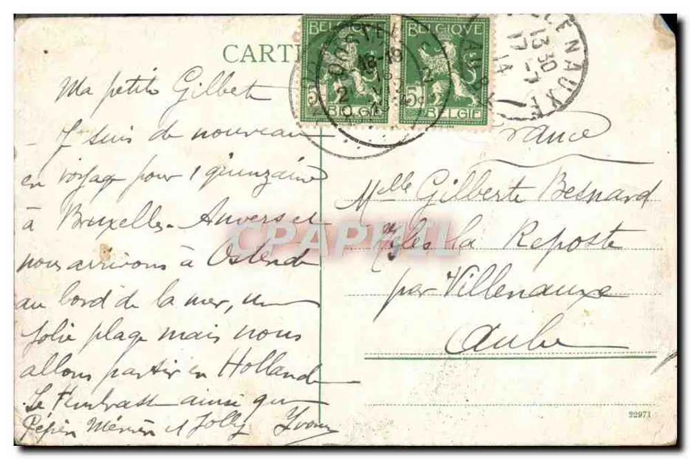 Bruxelles. La Place Royale — éditeur C. P. A. PHIL, n° 92971 - Verso