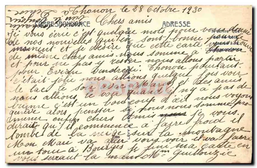 Evian-les-Bains — Hotel Royal LL — editor LL, n° 97 - Verso