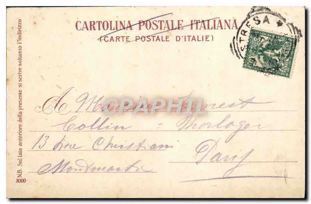 Stresa, Ansicht vom Rosmini-College — Lago Maggiore — Verlag Luigi Grisoni, Nr. 644 - Rückseite