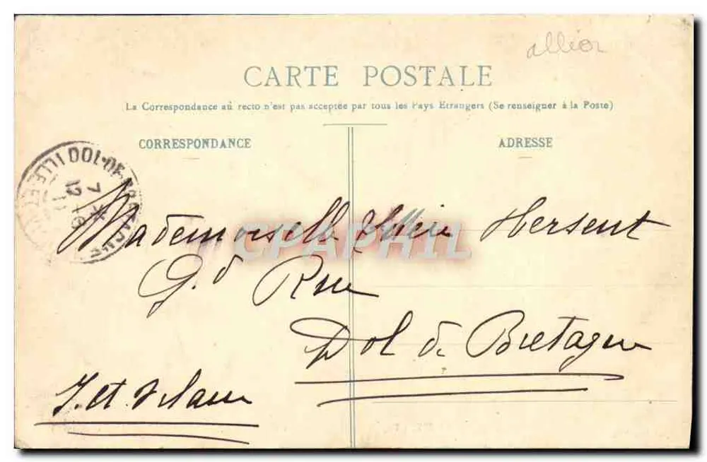 Vichy - Facha da Fonte dos Célestins — Editor P. B., Vichy - Verso
