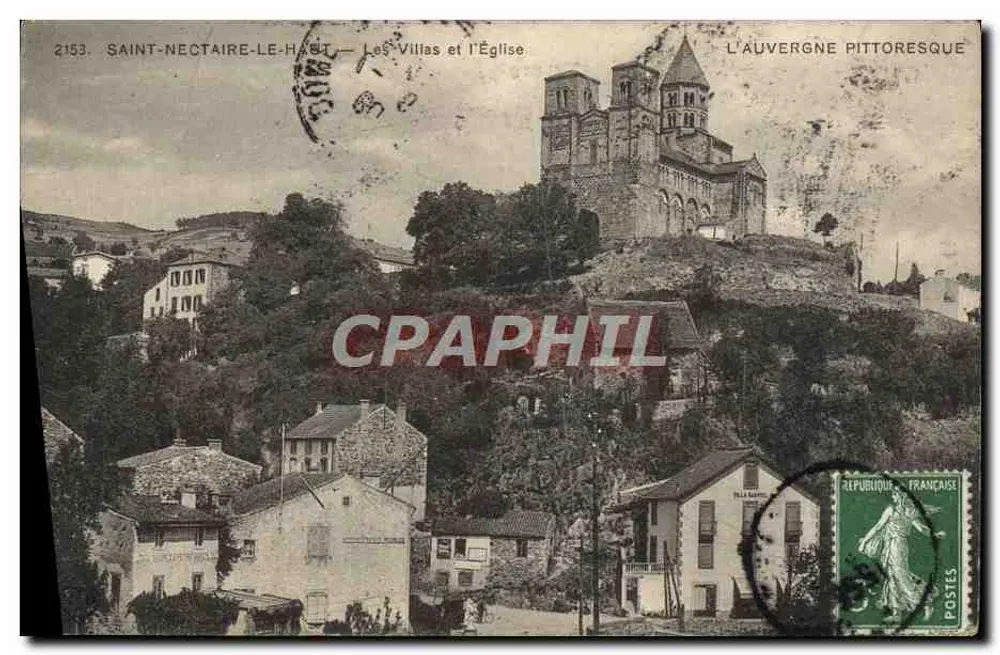 Saint-Nectaire-le-Haut — Die Villen und die Kirche — Das pittoreske Auvergne - Vorderseite