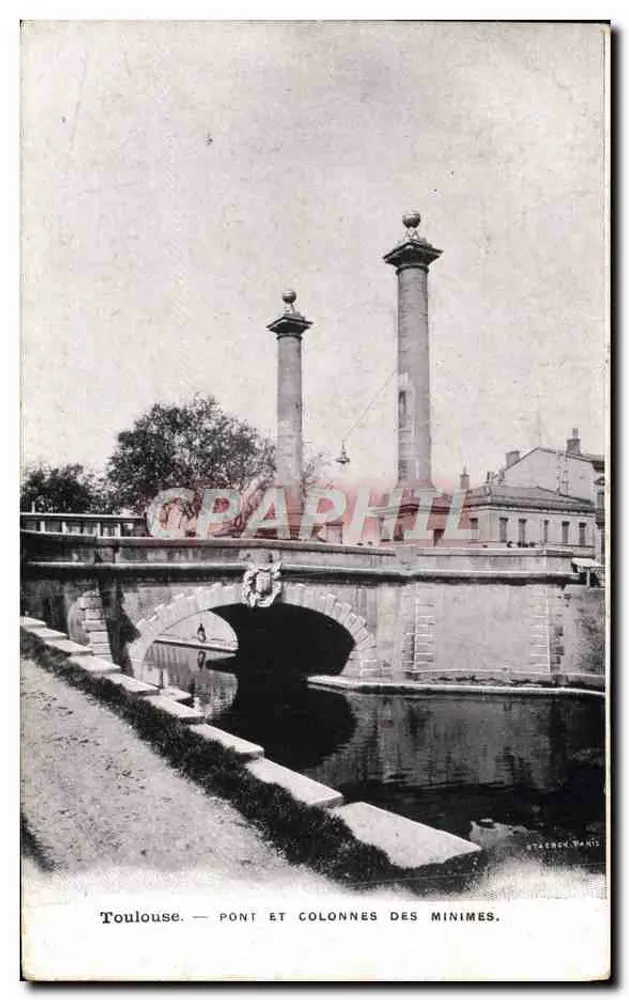 Toulouse — Brücke und Säulen der Minimes — Verlag Stacher, Toulouse - Vorderseite