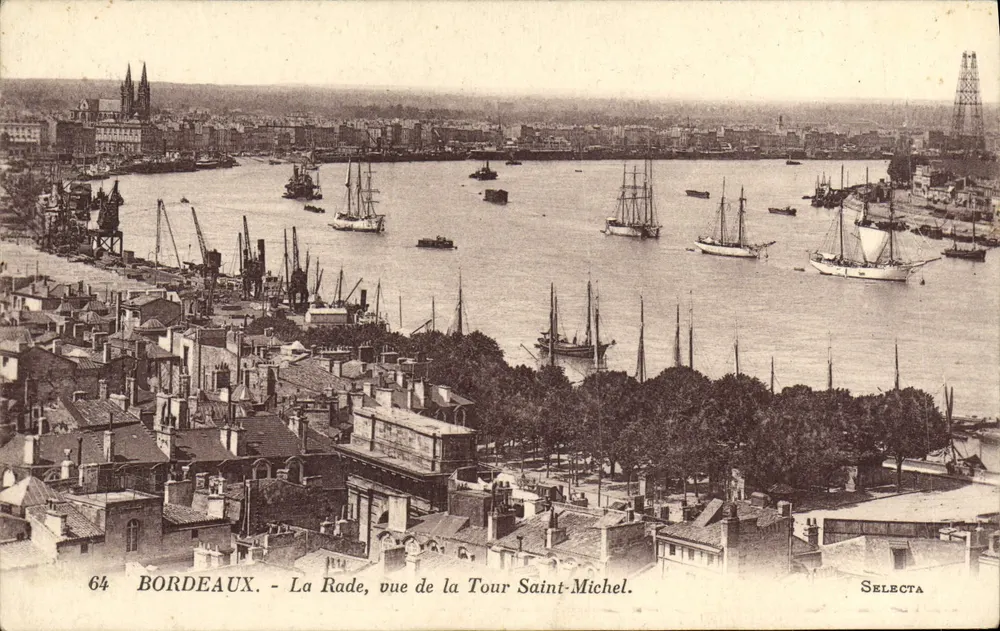 Bordeaux - Die Bucht, Ansicht von der Tour Saint-Michel — Selecta, n°64 - Vorderseite