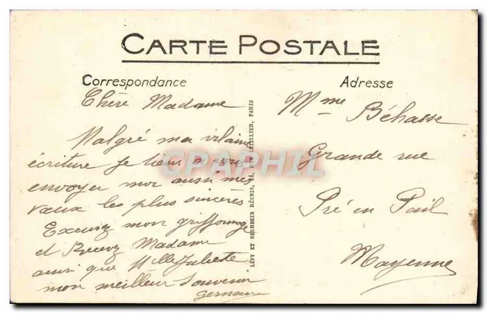 Bordeaux - Die Bucht, Ansicht von der Tour Saint-Michel — Selecta, n°64 - Rückseite