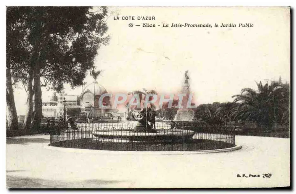 Nice - Die Mole-Promenade, der öffentliche Garten — B. F., Paris, n°69 - Vorderseite