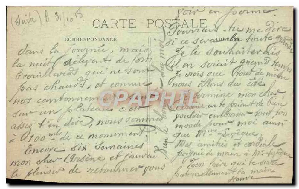 L'ARGONNE — Valmy — Estátua de Kellermann - Verso