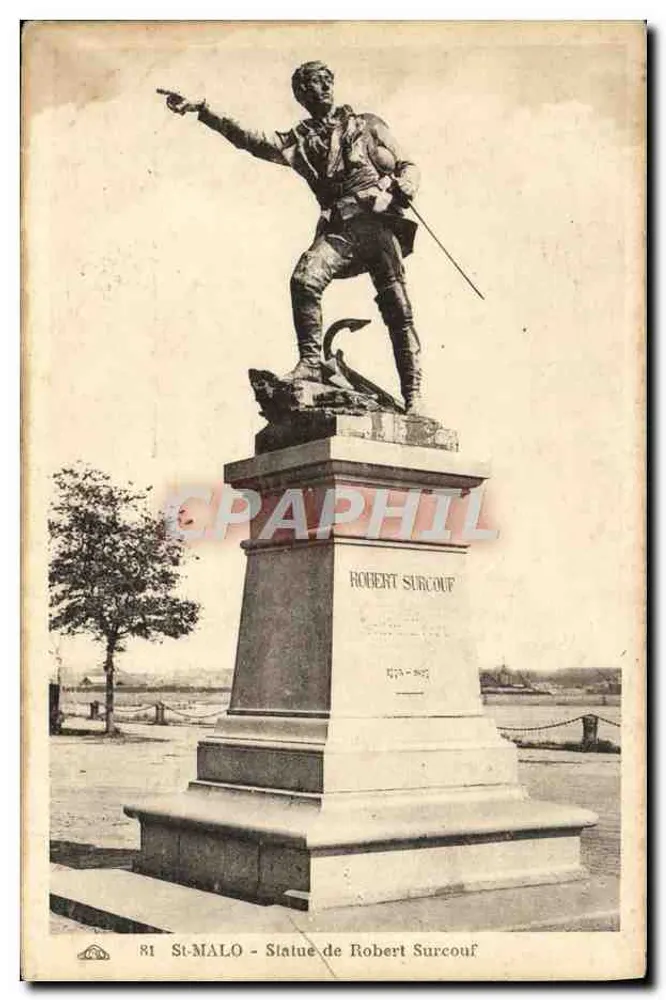 St-Malo - Estátua de Robert Surcouf — editor Albin Michel, n° 81 - Frente