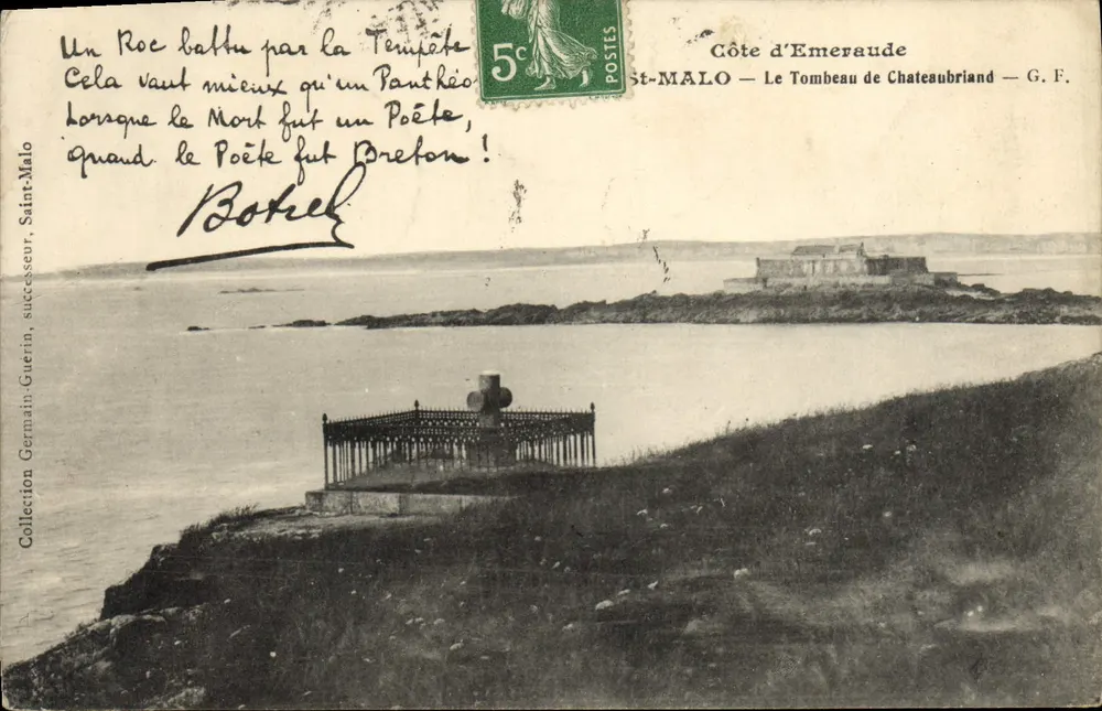 Küste von Émeraude — Das Grab von Chateaubriand — G.F. - Vorderseite