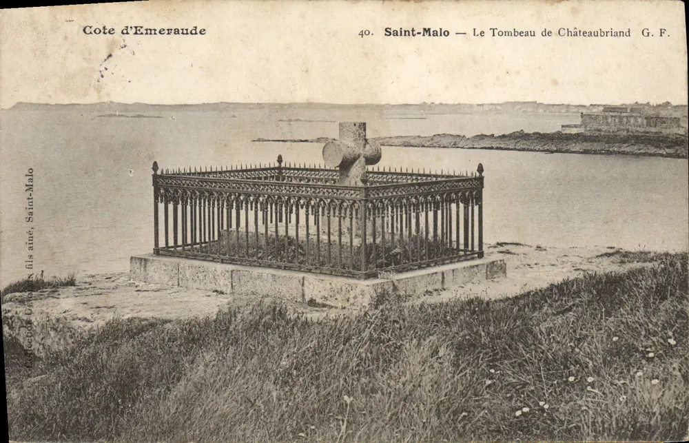 Saint-Malo — Das Grab von Châteaubriand — G.F. - Vorderseite