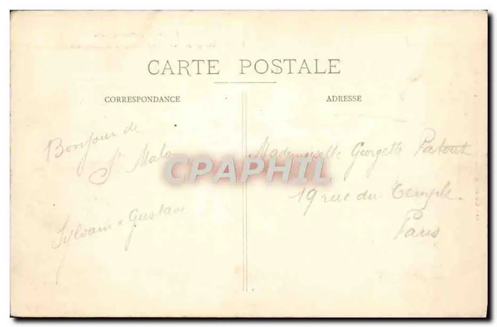 Küste der Smaragde — Das Grab von Chateaubriand — G.F. - Rückseite