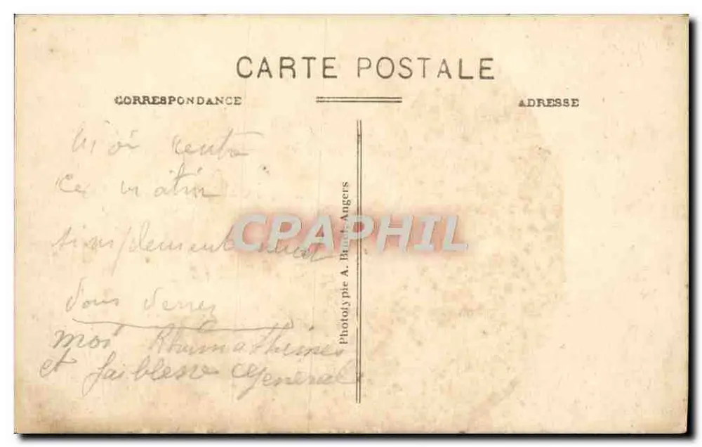 Angers (M.-et-L.) - Die Kathedrale und die Neue Treppe - A. B. - Rückseite
