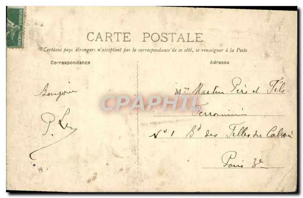 Granville — La Grotte de la Plage — L. Fleur, éditeur - Verso