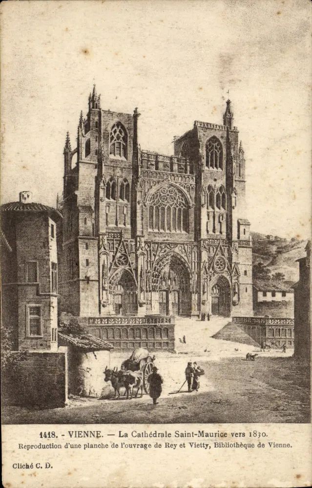 Wien — Kathedrale Saint-Maurice um 1830 — Ausgabe Blanchard - Vorderseite
