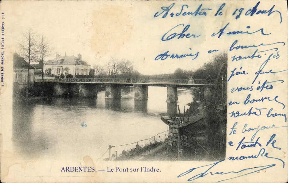 Ardentes — O Ponte sobre o Indre — L. Minier das Regiões, Editor, n° 314 - Frente
