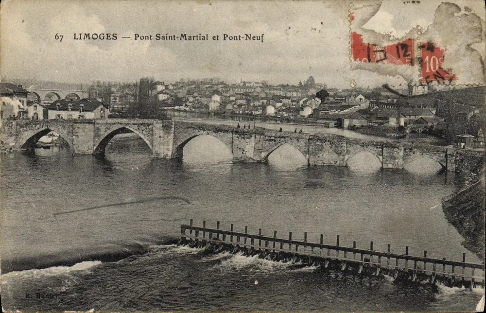 Limoges — Pont Saint-Martial et Pont-Neuf — R. Baracq - Vorderseite